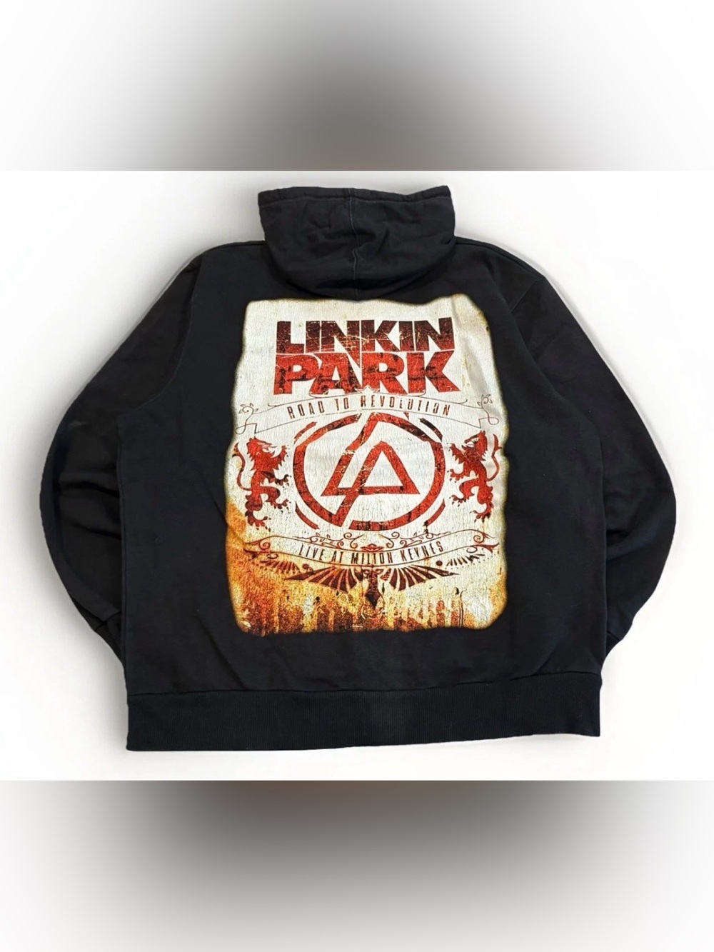 Y2K Linkin Park Zip Up Hoodie Road to Revolution 2008 Tour Size XL Punk Grunge